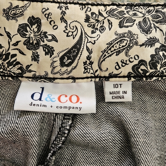 Denim & Co. Black Wash Denim Trouser Pant  Women’s Size 10T, 34-inch Inseam - Picture 5 of 6